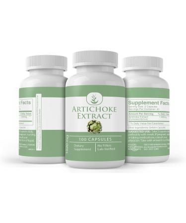 Pure Artichoke Extract Capsules - 100 Count | Lab Verified, No Additives | 100% Original Ingredients - Buy Online on GoSupps.com
