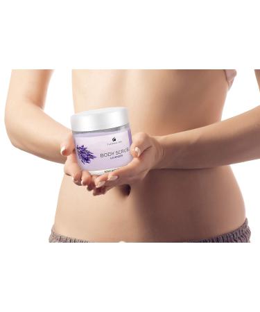 Buy Lavender Body Scrub - 28 Oz Dead Sea Salt Exfoliator for Acne & Ingrown Hairs | Natural & Organic Skincare for Men & Women - Buy Online on GoSupps.com