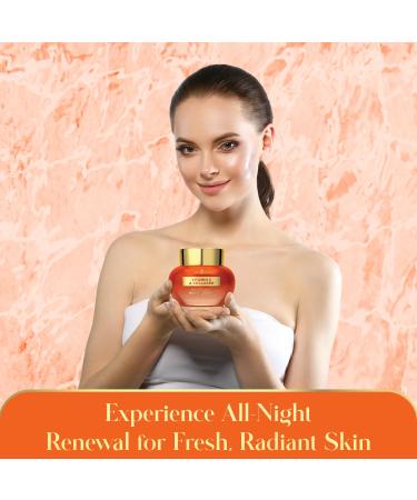 Vitamin C & Collagen Face Moisturizer - Anti-Aging Night Cream for Smooth Bright Skin - Cruelty Free Korean Skincare - 1.69 Fl. oz - Buy Online on GoSupps.com