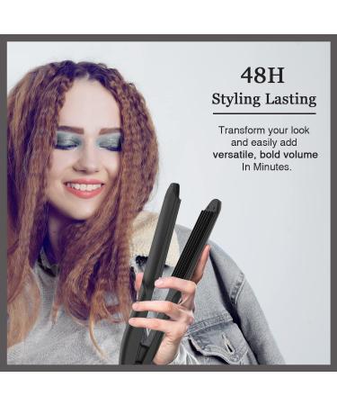 Crimping Iron Hair Crimper | Volumizing Hair Waver with Titanium Ceramic Plates - Styling Tools for Women & Girls | International Shipping Available - Buy Online on GoSupps.com