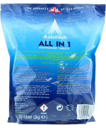 Jantex CF977 Dishwasher Rinse Aid Concentrate 5Ltr & Astonish All In 1 Powerful Cleaning Dishwasher Tablets with Salt and Rinse Aid Mega Pack of 100 Tablets Lemon Fresh + DISHWASHER_DETERGENT C2171 - Buy Online on GoSupps.com
