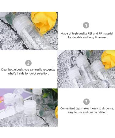 Fomiyes Transparent Travel Bottles - 24 Pack 10ml Squeeze Containers for Cream Liquid Soap & Detergent - Folding Lock Design for Women - Buy Online on GoSupps.com