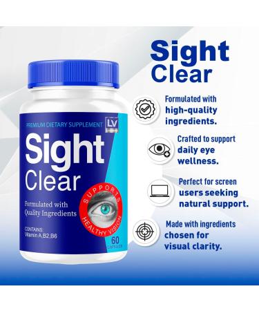Sight Clear Pills For Eyes Sight Clear For Healthy Vision 20/20 Vision Vitamins 60 Capsules - Pack Of 3 - Buy Online on GoSupps.com