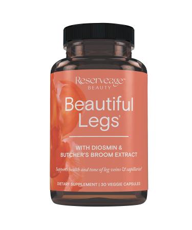 Reserveage Beautiful Legs Supplement - Skin Care for Smooth Veins, Vegan, 30 Capsules - Buy Online on GoSupps.com