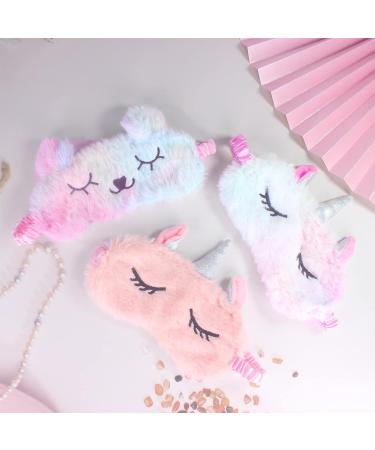 Plush Unicorn Sleep Eye Mask - 3 Pack | Soft Blindfold for Kids, Girls, and Adults - Buy Online on GoSupps.com