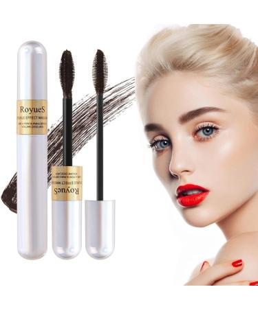 Lash Mascara | Double Effect Lengthening Waterproof Mascara Black | Lengthening Voluminous Mascara for Lifting Curling Multiplying Eye Makeup Brown - Buy Online on GoSupps.com