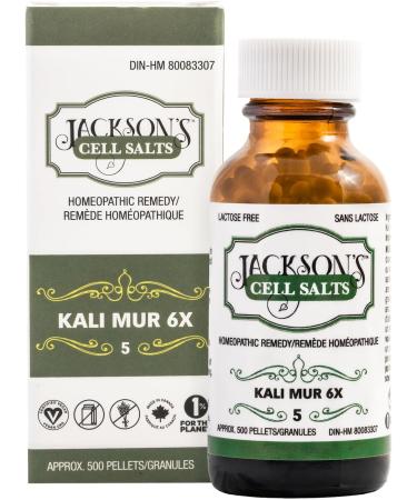 Jackson's #5 Cell Salt Kali mur 6X (500 Pellet Bottle) Certified Vegan Lactose-Free Schuessler Tissue Salt Kali muriaticum 6X - Buy Online on GoSupps.com
