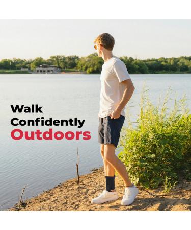 StotSports AFO Foot Drop Brace - Comfortable & Lightweight Support for Walking | Ideal for Shoes Socks or Barefoot - Ankle Support & Plantar Fasciitis Relief (RIGHT - Buy Online on GoSupps.com