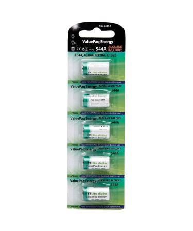 Dantona VAL-544A-5 ValuePaq Energy 544A Alkaline Cylindrical Cell Batteries, 5 Count (Pack of 1)