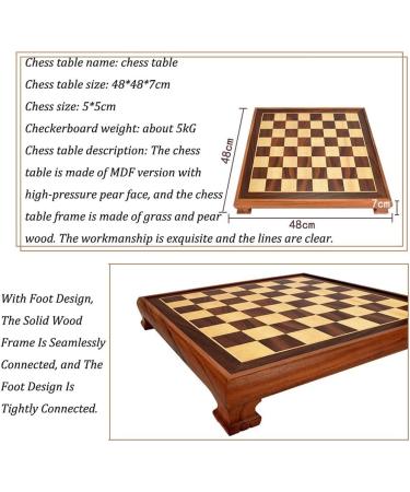 International Wood Chess Checkers Chess Board Kids Intellectually Development Learn Toys Wooden Chess Pieces Checkers Chess Set (Size : 48487cm) (50 * 50 * 2.3cm) 50*50*2.3cm - Buy Online on GoSupps.com