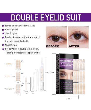 Invisible Eyelid Tape 480Pcs for Hooded Eyes - Waterproof Lift Strips with Fork Rods and Tweezers - Buy Online on GoSupps.com