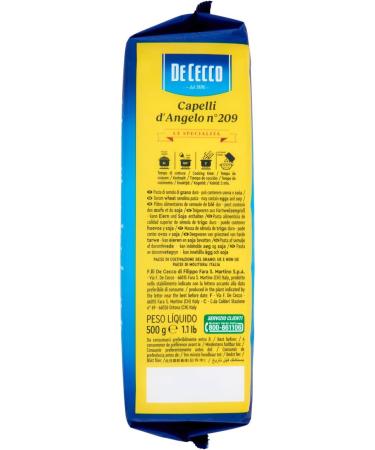 De Cecco Capelli D'Angelo 209 - Authentic Italian Angel Hair Pasta by De Cecco - Buy Online on GoSupps.com