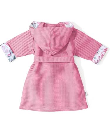 Shop Pepi Made in Poland Unisex Children Bathrobe - 100% Cotton Baby Robe with Hood in Hummingbird Pink | Perfect for Boys & Girls - Buy Online on GoSupps.com