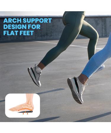 Welnove Plantar Fasciitis Relief Insoles - 3/4 Arch Support & Anti-Slip Inserts for Women 6-10 & Men 6-8 - Orthotic Heel Cups for Pain Relief - Buy Online on GoSupps.com