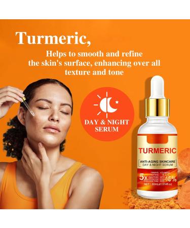 2PC Turmeric Face Serum for Women Turmeric Face Essence Day-Night Anti Aging Facial Serum with 15% Hyaluronic Acid for Firming Tighting Smoothes Hydrating Even Skin Tone 1.014 Oz *2 - Buy Online on GoSupps.com