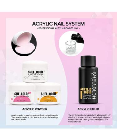 Professional Acrylic Nail Kit with Glitter Powder & False Nail Tips - Starter Set 01 - Buy Online on GoSupps.com