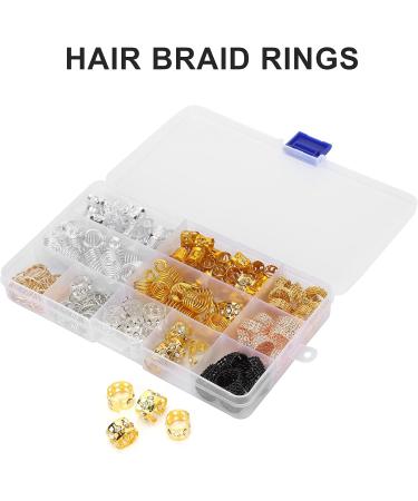 Hair Braid Rings Fashionable Convenient Exquisite Pattern Attractive Hair Braid Accessory Alloy with Gold Hair Rings for Weeding for Party - Buy Online on GoSupps.com