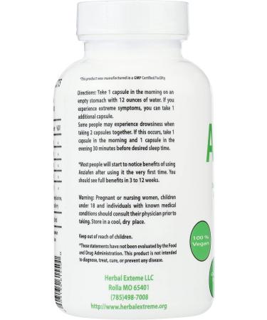 Anziafen Mood Modifying Herbal Supplement - 30 Capsules with Sam-E Rhodiola 5-HTP & More - Boost Mood & Wellbeing - Buy Online on GoSupps.com