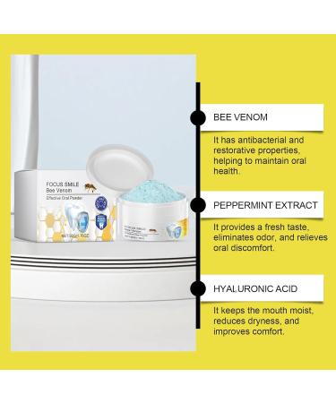 Natural Bee Venom Tooth Powder 1.76Oz - Whitening & Sensitivity Relief, Long-Lasting Fresh Breath, Dentist-Recommended Oral Care - Non-Toxic Formula - Buy Online on GoSupps.com