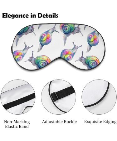 Rainbow Crystal Snails Sleep Mask - Adjustable Eye Cover for Sleeping and Travel - Buy Online on GoSupps.com