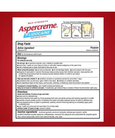 Aspercreme Lidocaine Patches XL - 3 Each (Pack of 2) - Fast-Acting Pain Relief - Buy Online on GoSupps.com