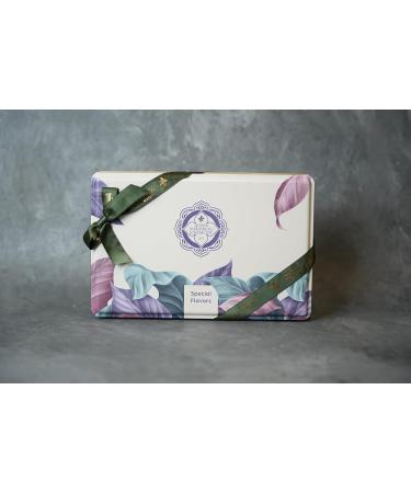 Authentic Turkish Delight with Gift Box- Luxury Exotic Flavours Handcrafted in Turkey Vegan & Gluten-Free Special Mixed Turkish Delight in the White Tin Box with Separator 600g - Buy Online on GoSupps.com