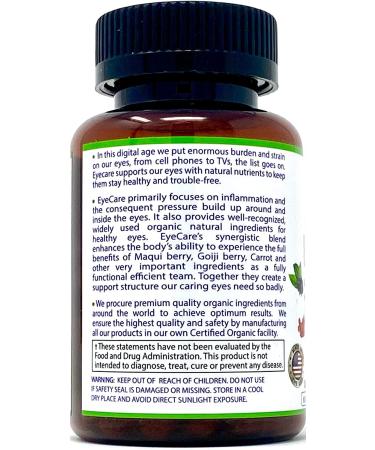 Bodymune EyeCare Organic Eye Supplement | 60-Day Supply | for Eye Floaters, Dry Eyes & Vision Health | Vegan, Gluten-Free & Non-GMO | Made in USA - Buy Online on GoSupps.com