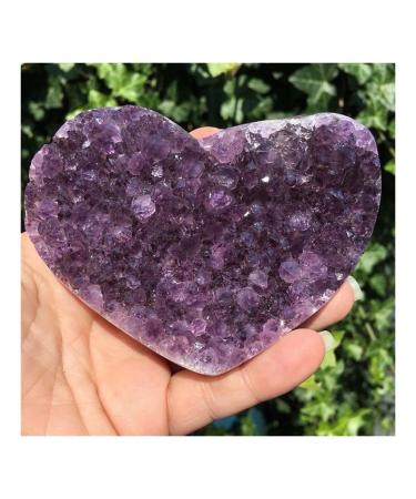 Natural Uruguay Amethyst geode Quartz Crystal Cluster Heart Shape Stones for Home Decoration yuebang Reiki Crystal Stone