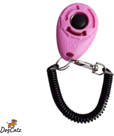DogCatz Dog Puppy Teardrop Clicker Training Train Your Pet Dogs and Cats in Obedience (Pink) - Buy Online on GoSupps.com