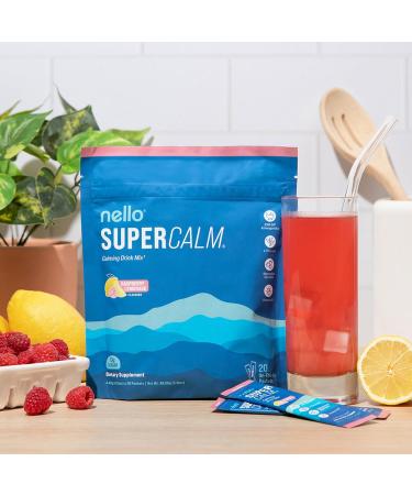Nello Supercalm - Drink Mix | Contains KSM-66 Ashwagandha L-Theanine Magnesium Glycinate and Vitamin D3 20 Servings (Travel Packets) 20.0 Servings (Pack of 1) - Buy Online on GoSupps.com