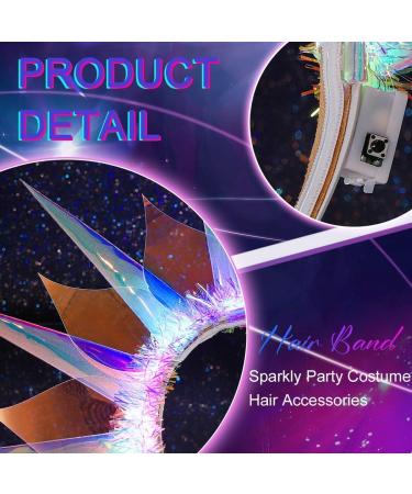 Zoestar Light Up Headbands LED Goddess of Liberty Crown Headband Glowing Nightclub Hair Band Party Rave Hair Accessories for Women and Girls - Buy Online on GoSupps.com