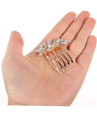 DOITOOL rhinestone headpiece hair accessories Miss women's manual Clip girl wedding rhinestone hair comb Metal Japanese and Korean hair accessories for wedding Fashion - Buy Online on GoSupps.com