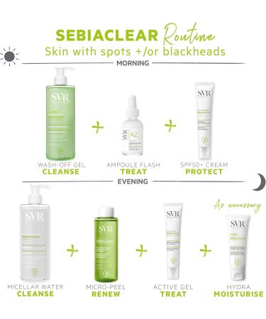 SVR SEBIACLEAR Factor 50+ Sun Cream - Mattifying Anti-Blemish Face Sunscreen for Acne-Prone Oily + Combination Skin with 4% Niacinamide 40ml - Buy Online on GoSupps.com