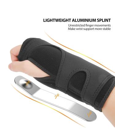 Adjustable Wrist Support Brace for Carpal Tunnel - Soft Cushioning Splint for Left & Right Hand - Buy Online on GoSupps.com
