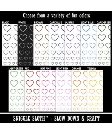 Black Heart Outline Temporary Tattoo Set - Water Resistant Fake Body Art - One Sheet - Buy Online on GoSupps.com