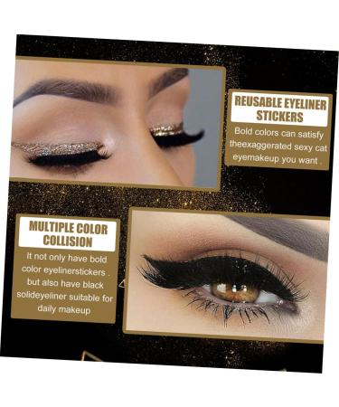 Housoutil Sticker Eyeliner 28 Pairs Glitter Eyeliner Decor Eyeliner Decal Strips Tape Eye Line Stickers Cosmetics With Wings 1 count (Pack of 1) As Shown 1 - Buy Online on GoSupps.com