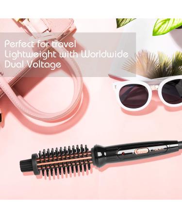 AmoVee Mini Curling Iron Hot Brush 3/4 Inch - Ceramic Tourmaline - Anti-Scald - Travel-friendly for Short Hair - Buy Online on GoSupps.com