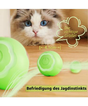 Peticularz Cat Toys - Self-Employment Electrical Powerball 2.0 | Interactive Wloom Intelligence Magic Ball for Cats - Green with Petals - Buy Online on GoSupps.com