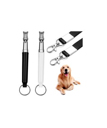 2 Pack Dog Whistle Dog Whistles for Recall Ultrasonic Stop Barking Silent Adjustable Dog Training Whistle with Lanyard - Buy Online on GoSupps.com