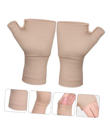 FRCOLOR Compression Wrist Gloves - Fingerless Athletic Support Brace & Thumb Strap - Premium Nylon 80% - Ideal for Pain Relief & Performance - Buy Online on GoSupps.com