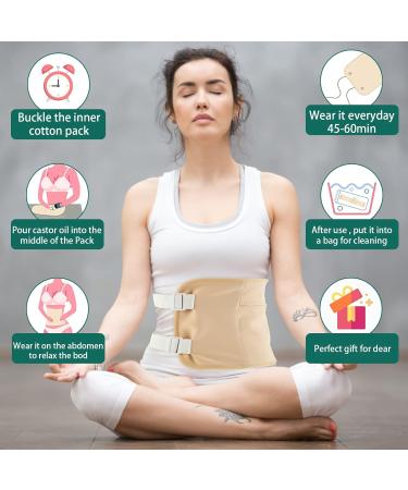 Buy Txkrhwa Reusable Oil Pack Wrap - Adjustable Mess-Free & Washable for Waist - Soft Comfort in Khaki - Buy Online on GoSupps.com