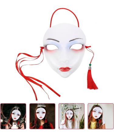 Alipis Japanese Kabuki Kitsune Full Face Masquerade Mask | Carnival Mardi Gras & Cosplay Costume Accessories - Buy Online on GoSupps.com