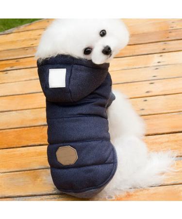 SELMAI Hooded Dog Coat for Small Toy Breeds - Stylish Puppy Clothes in Blue (Size Small, Pack of 1) - Buy Online on GoSupps.com