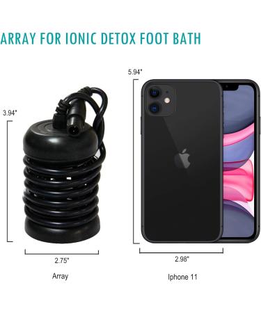 4-Pack Replacement Arrays for Ionic Detox Foot Spa Machines - Stainless Steel Coils (2 Pin Adapter) - Buy Online on GoSupps.com