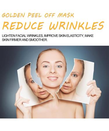 Gold Peel Off Mask Peel Off Anti Wrinkle Whitening Mask Gold Foil Cleansing Mask Anti Wrinkle Anti Aging Face Mask for All Skin Types Skin Firming & Rejuvenating for Radiant Face Masks - Buy Online on GoSupps.com