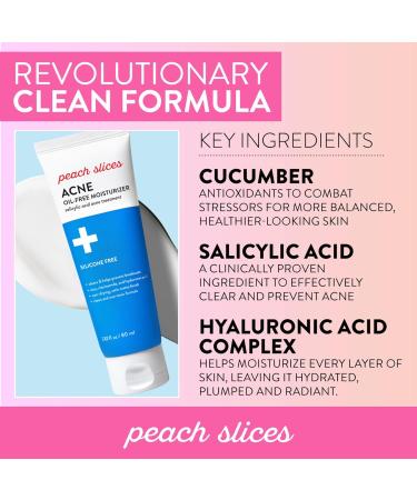 Peach Slices Acne Prevention Oil-Free Moisturizer | Pore Minimizing | Satin Matte Finish | 2.8 oz - Buy Online on GoSupps.com