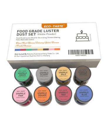 Luster Dust Set 8 Colors (3 grams each container) for Cake, Fondant, Gum Paste Set 1