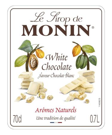 Monin White Chocolate Coffee & Bar Syrup - 0.7 L (700 ml) | International Shipping Available - Buy Online on GoSupps.com