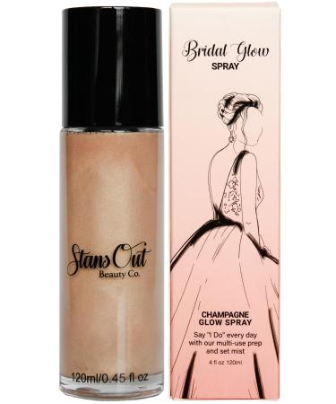 StansOut Beauty Co Bridal Glow Setting Spray | Dewy Illuminating Face Mist Fixing Spray for Makeup Finish | Long-Lasting Makeup Setting Spray for Face Paint Dewy Finish and Mature Skin 120ml