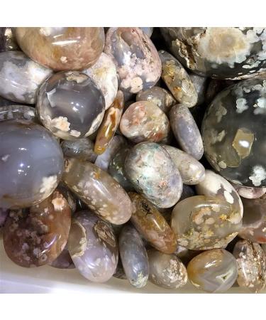 Natural Crystal Rough Home Decor Natural Crystals Stones Tumbled Cherry Blossom Agate Palm Size 30g-300g for Feng Shui Decoration Gifts Natural Crystal (Color : 122g-150g) - Buy Online on GoSupps.com